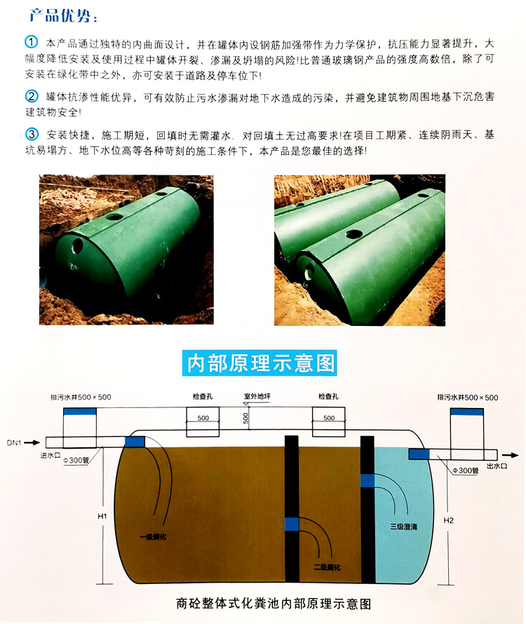 祁连玻璃钢化粪池